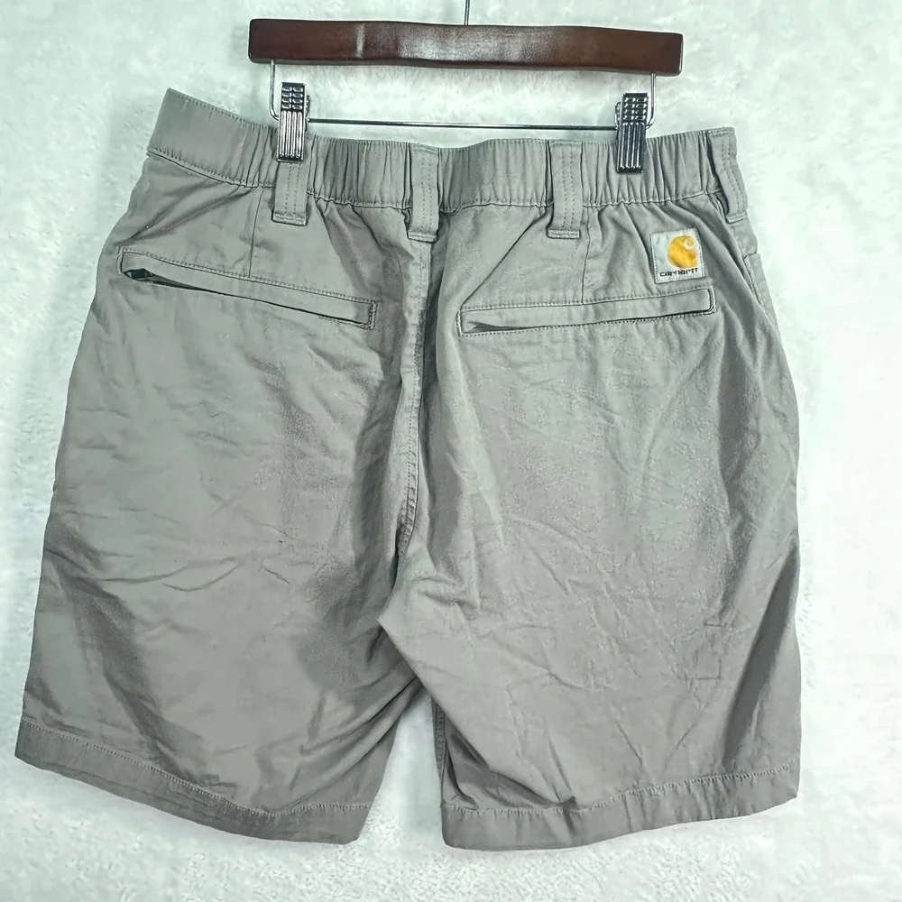 Carhartt Shorts Mens 32 Gray Canvas Workwear Rugged Casual Outdoor